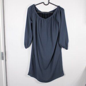 3/$30‎ Aritzia Wilfred Duree Off Shoulder Shift Dress XS Navy Blue